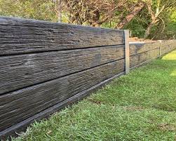 Concrete Sleeper Retaining Wall With A