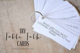 free printable dinner table talk cards