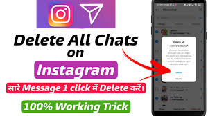how to delete all insram chats at