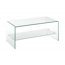 Matrix Coffee Table Bent Glass Clear