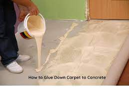 How To Glue Carpet To Concrete Indoors