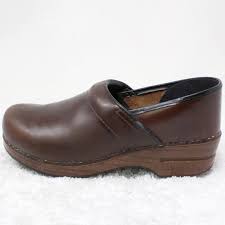 Dansko Brown Leather Profession Clogs Size 40 10