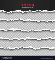 set seamless torn paper border stripes