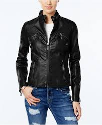Juniors Faux Leather Moto Jacket