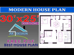 30 X25 South Facing House Plan With