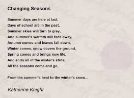changing seasons poem by katherine knight