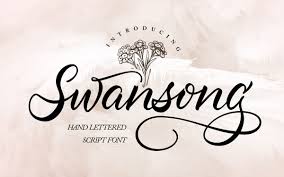 swansong handlettered cursive font