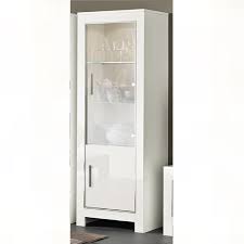 Modena 1 Door Display Cabinet White