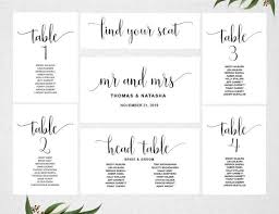 Wedding Seating Chart Template Instant Download Seating Plan