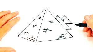 When nearly complete, each of the giza pyramids was furnished with a smooth outer casing made of limestone. How To Draw A Pyramid Pyramid Easy Draw Tutorial Doodle Tattoo Egypt Art Easy Drawings