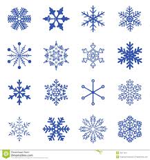 Set Of Simple Snowflakes Stock Vector Illustration Of Lase