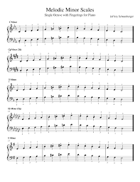 Melodic Minor Scales Sheet Music For Piano Download Free In