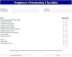 Onboarding Checklist Template Lovely New Employee Orientation
