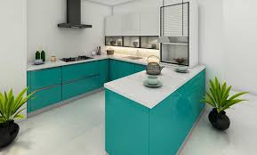 u shaped modular kitchen design