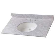 31 bathroom vanity top with sink. Home Decorators Collection 37 In W Stone Effects Vanity Top In Carrera Seb3722com Ce The Home Depot