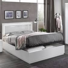 abby king size ottoman bed in white