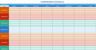 free weekly schedule templates for