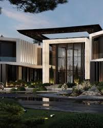 The landscape of the villa designed to complement the exterior. 900 Modern Villa Designs Ideas In 2021 Modern Villa Design Villa Design Architecture
