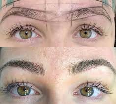 before and after microblading eyebrow