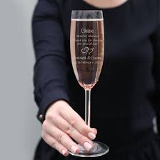 Engraved Bridal Party Champagne Glasses