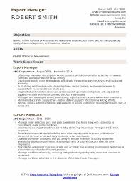These resume samples are provided to give you a starting point for crafting your resume. Export Manager Resume Samples Qwikresume
