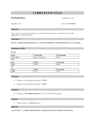 Fresher Resume Format for MCA Student Than       CV Formats For Free Download