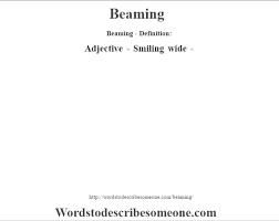 beaming definition beaming meaning