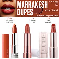 mac marrakesh lipstick dupes all in