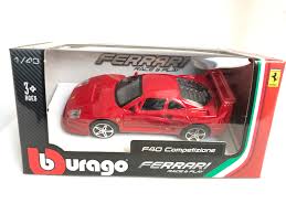Particularly if a vehicle is meant to be used with a train set. Ferrari F40 Competizione Red 1 43 Scale Diecast Model Car By Bburago Red Walmart Canada