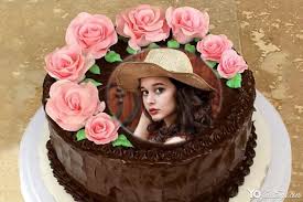 lovely chocolate rose birthday cake