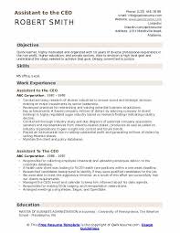 Women for hire provides chronological and functional résumé examples as. Assistant To The Ceo Resume Samples Qwikresume