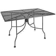 Dark Grey Metal Mesh Outdoor Table