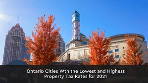ontario property tax rates lowest and