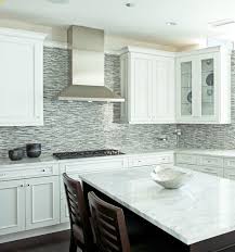 Elegant White And Grey Kitchen Tiles