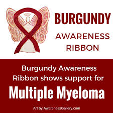 burgundy awareness ribbon color meaning