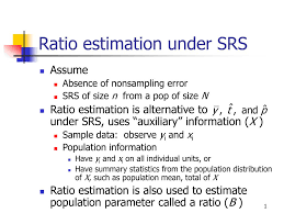 ppt ratio estimation under srs