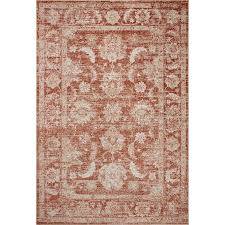 loloi ii odette odt 03 rust ivory rug 9 ft 2 in round