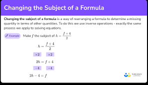 The Subject Of A Formula Gcse Maths