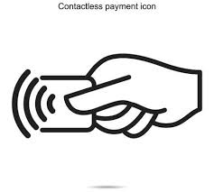 contactless payment icon vector art