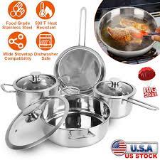 stainless steel kitchen cookware set