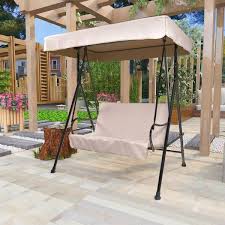 2 Seat Outdoor Metal Patio Swing Chair