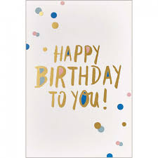 Happy Birthday Card With Graphic Polka Dots