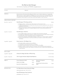 Sales Manager Resume Templates 2019 Free Download Resume Io