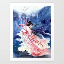 Watercolor Chinese Classic Beauty In