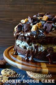 Brownie And Cookie Dough Cake gambar png