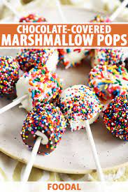 chocolate covered marshmallow pops