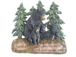 What a warm heartfelt symbol of love portrayed in this bear decorations for home gifts for family. Rustic Home Decor Kitchen Signs Black Bear Decor Family Wall Plaque Made From Polyresin Black Bear Wall Decorations Family Signs For Home Decor Family Where Life Begins And Love Never