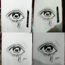 The proportions are different for step 3: Draw An Eye With Teardrop Step By Step By Me Steemit