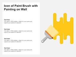 Icon Of Paint Brush With Painting On