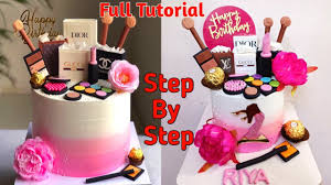 pink makeup theme cake makeup